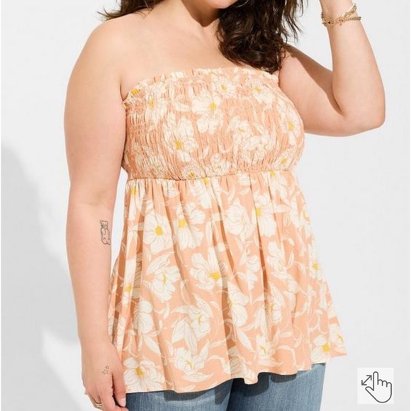 torrid Tops - Torrid Rayon Slub Smocked Tube Top